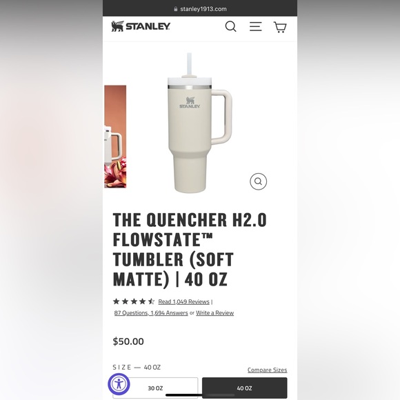Other - Stanley THE QUENCHER H2.0 FLOWSTATE™ TUMBLER (SOFT MATTE) | 40 OZ